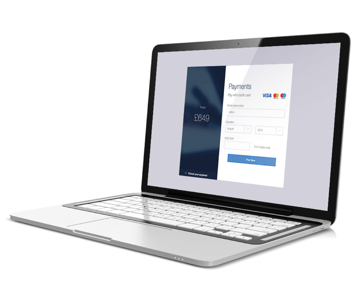 Laptop Displaying A Pay Page