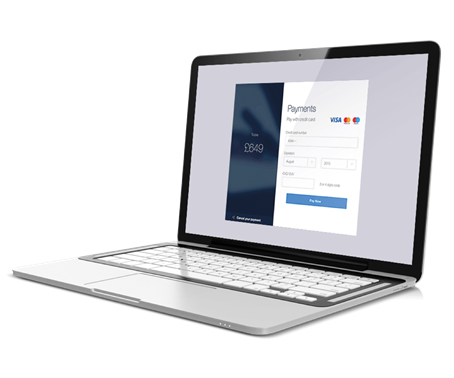 Laptop Displaying A Pay Page