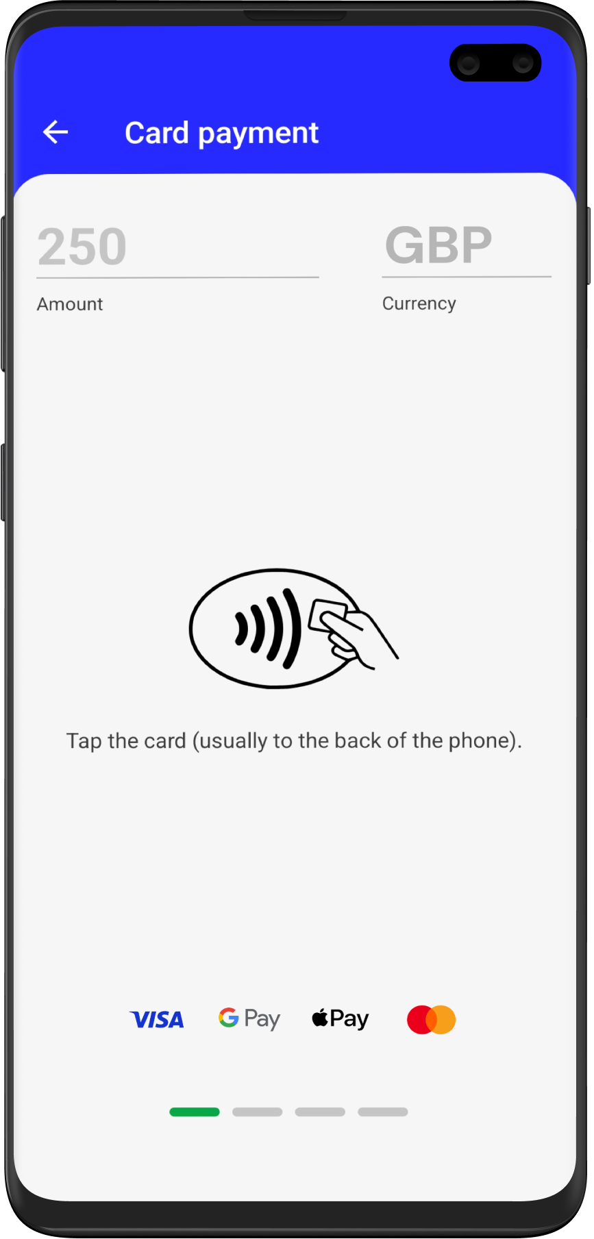 Mobile Pay Contactless GBP Android Dark Front