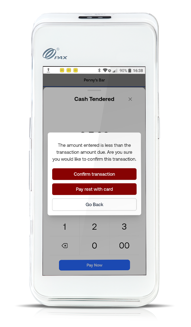 A920 Part Card Part Cash Screen Gp (No Logo)