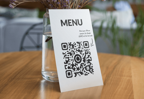 using a qr code in a restaurant